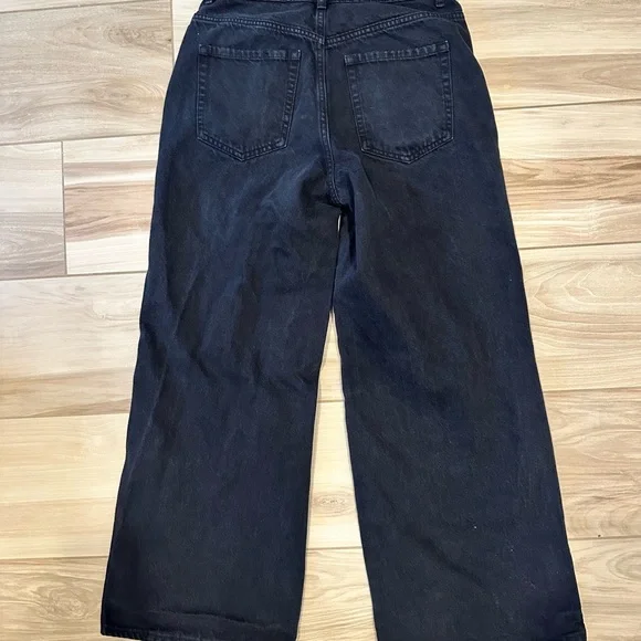 Women’s PacSun Black Flare Wide Leg Jeans Distressed Size 27 - Picture 12 of 12